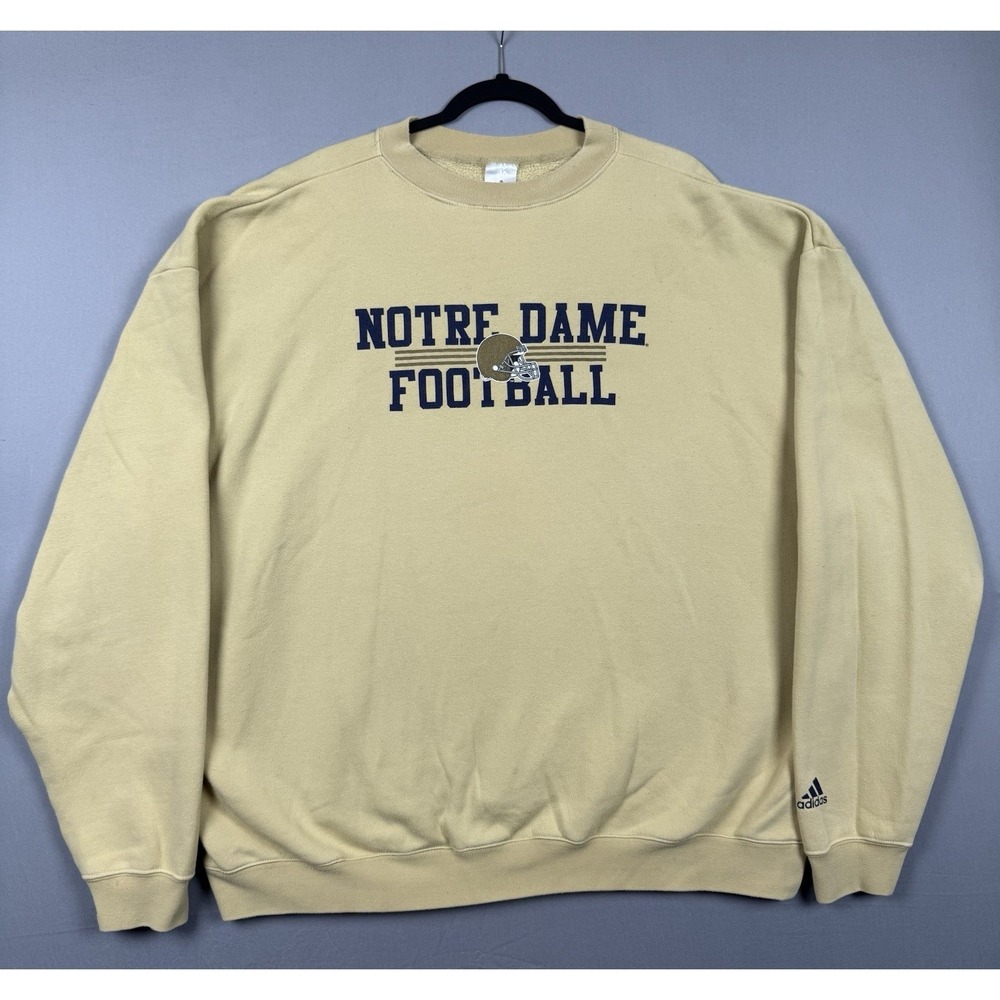 Vintage Notre Dame Fighting Irish Adidas Y2K 90s College Crewneck Sweatshirt XL